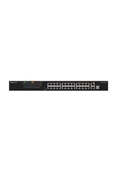 RUIJIE REYEE RG-ES126FGS-P 24 PORT 10/100 24 PORT POE 2 PORT UPLINK + 1 SFP 370 WATT YONETILEMEZ RAC
