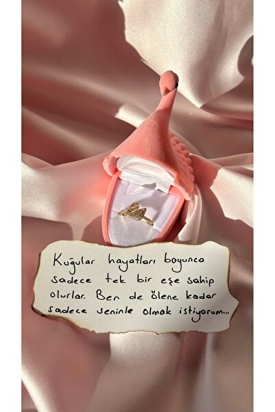 Home Special Swan Boxed Zircon Stone Swan Ring