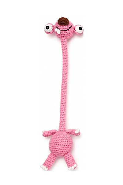 OYUNCAKPARK Pembe Sid Charm Direksiyon ve Çanta Süsü Amigurumi Organik Oyuncak