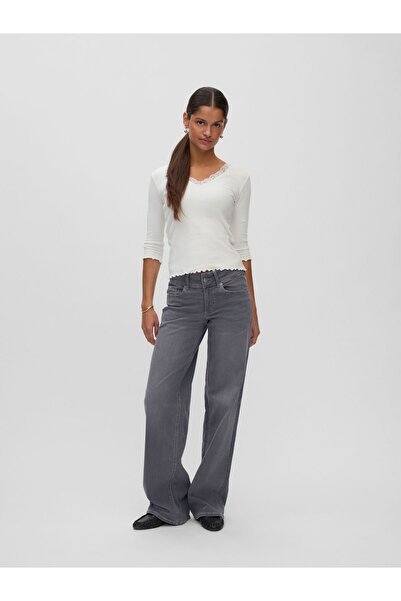 Vero Moda Weit geschnitten VMRIVER-STRETCH Mid Rise Weiter Beinschnitt Jeans