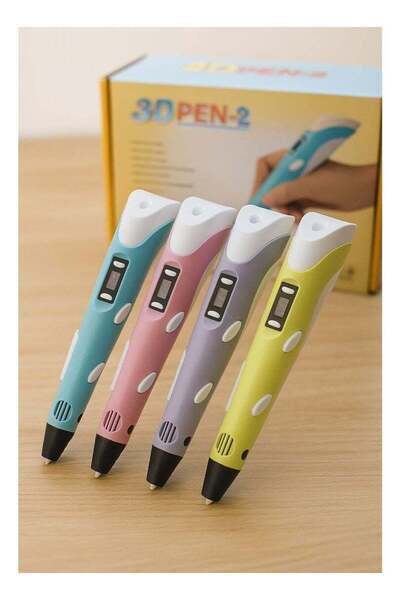 Generic 3D Printing Pen with LCD Display with multi-color PLA filament refills.
