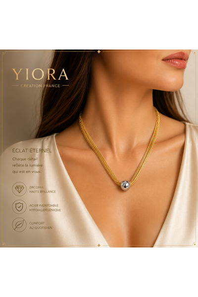 yiora Jewelery Imported Design Luxury Multiple Chain Ball Detailed Adjustable...