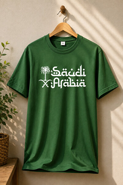 Generic Brand Saudi Arabia Graphic T-Shirt – Palm & Swords Printed Unisex T-S...