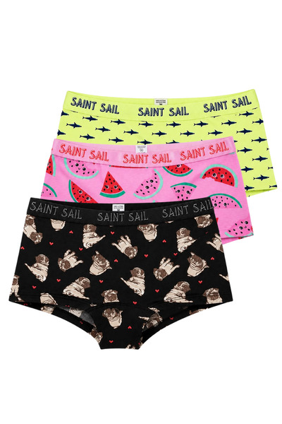 Saint Sail Set de 3 pantaloni scurți pentru băieți, din bumbac, lycra, țesătu...