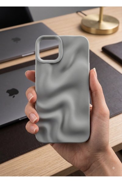 Turkuaz Store iPhone 11 Compatible Case. Embossed Wave Design Shock-Absorbing...