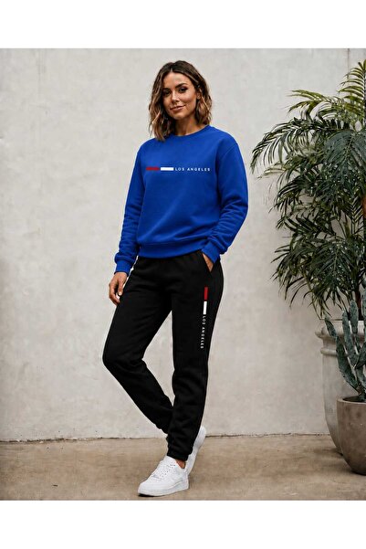 CLOTHES33 Zero Collar Sweat Suit 2-Piece Combination Winter Thin Puffy Los An...