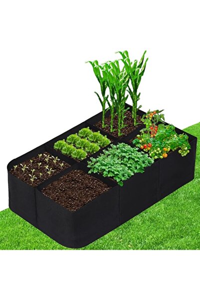 Generic CJGQ Fabric Raised Garden Bed 4x2x1ft Garden Grow Bed Bags for Growin...