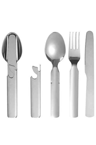 Generic NALACAL 4 Pieces Camping Utensils,Outdoor Portable Stainless Steel Sp...