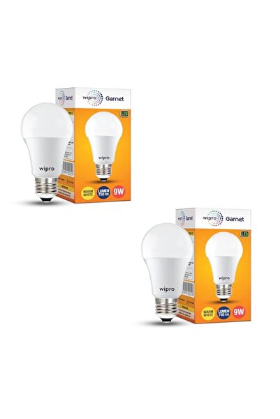 Generic wipro Polycarbonate Garnet Base E27 9 Watts LED Bulb (Pack of 2, Warm...