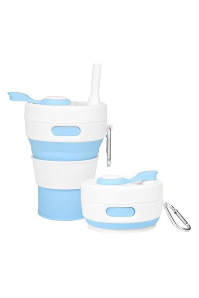 Generic MOTIM 15OZ/450ML Silicone Foldable Travel Coffee Cup with Lid & Straw...