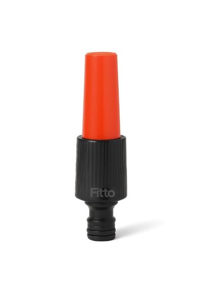 Generic Fitto 5-Inch Snap-In Spray Nozzle with Black Base and Red Tip for Hoses