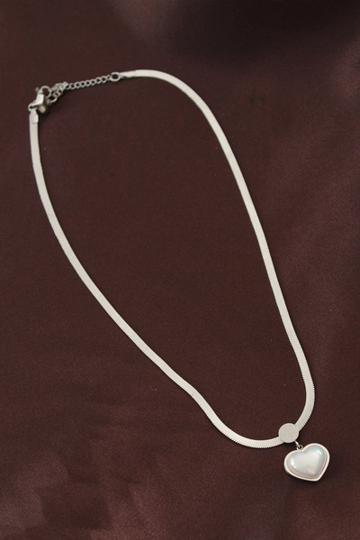 online kapsulavm avm alışveriş 316L Steel Italian Chain Heart Necklace