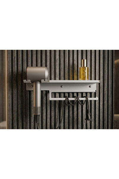 Linea TrioFix 35 - Saç Kurutma Makinesi Tutucu Raf ve Havlu Tutucu