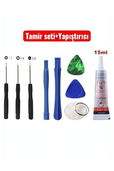 Genos Tornavida Seti + Ekran Çerçeve Kapak Özel Yapıştırıcı 15ML