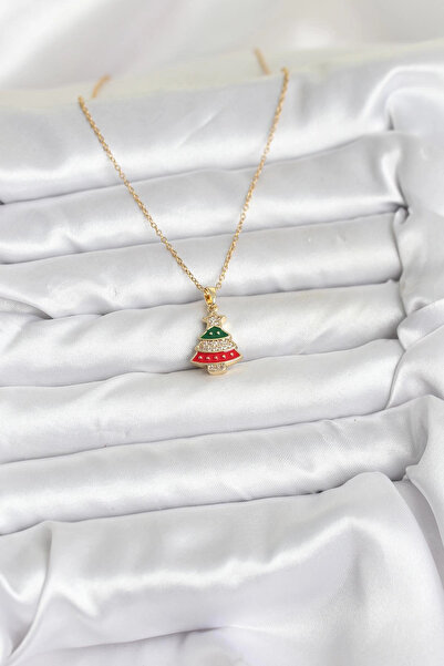 online kapsulavm avm alışveriş 316L Steel Chain Gold Rhine Pine Tree Model Zi...