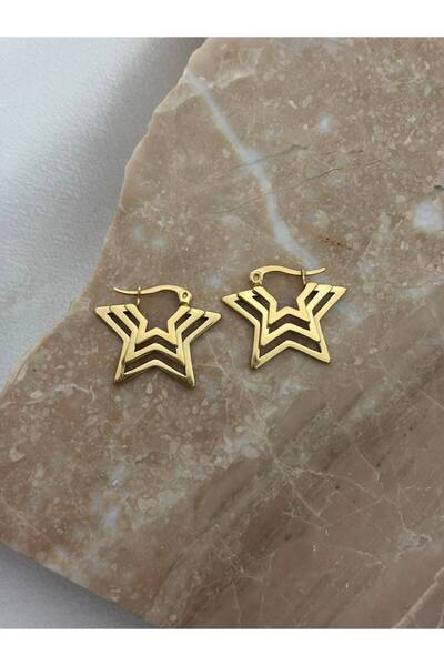 stainless steell Star Figure Steel Earrings