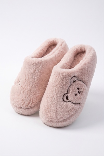 StWenn 3’lü Avantajlı Paket Kışlık Peluş Ayıcık Desenli Sessiz Ortopedik Taban Çeyiz Misafir Ev Terliği Set