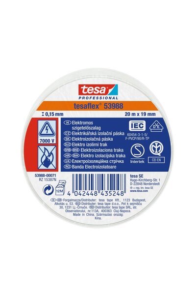 OEM tesa Professional 53988 ηλεκτρομονωτική ταινία, λευκή, 20 μ. x 0.13 χιλ. ...
