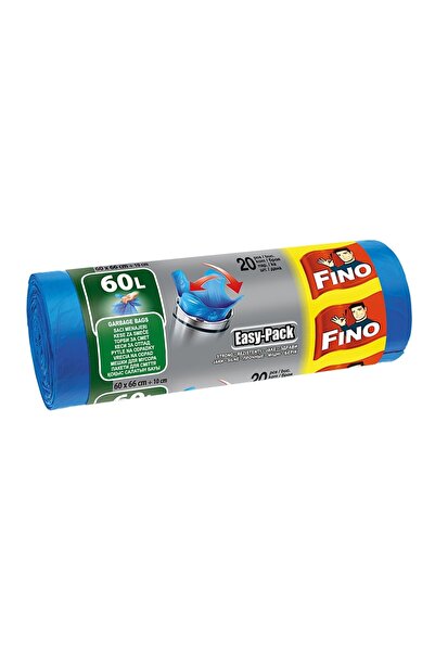 OEM Торби за боклук Fino Easy Pack, със закачалки, сини, 60л, 60 x 67 см, 20 бр.