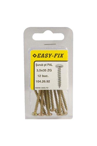 OEM Chipboard / wood screw, pan head, cross, Easy-Fix, steel, yellow zinc pla...