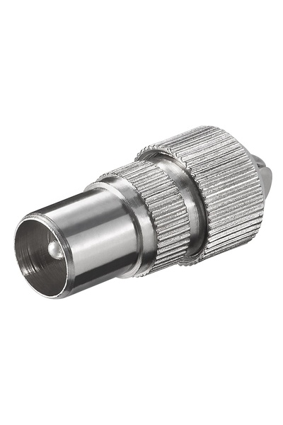 OEM Metal TV plug BL-T1013 with male screw fixing, Hoff, for TV cable connection