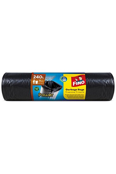 OEM Fino LD garbage bags, black, 240L, 8 pcs