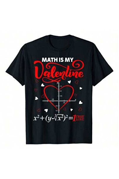 k222 تي شيرت Teacher Student Valentine's Math Is My Valentine، 220 جرام من ال...
