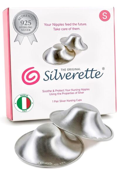 Silverette Silverware Nursing Cups, Regular Size, Silver |   Pure Sterling Si...