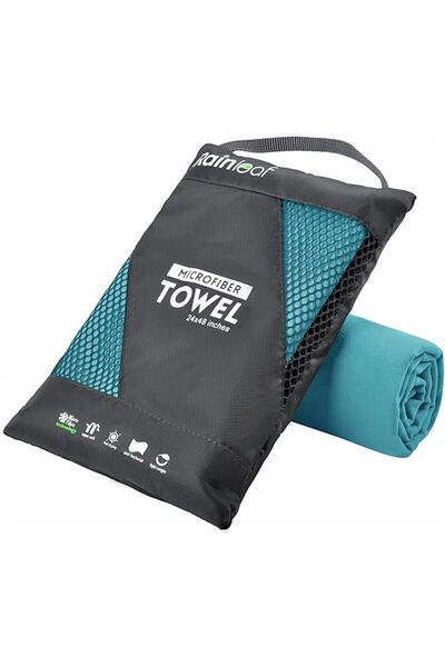 Rainleaf Microfiber Towel Gray Color 24X48 Inch Ren Leaf Microfiber Micro Fib...