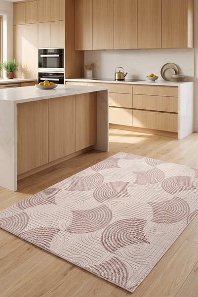 tropikal home Modern Desen Baskılı Dekoratif Kaymaz Taban Yıkanabilir Halı Yo...