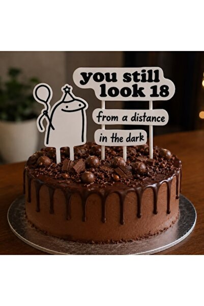 OEM Topper pentru tort de ziua de naștere  "Încă arată de 18 ani ", Decorațiu...