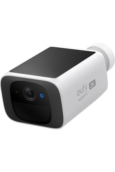 eufy SoloCam S220 Wireless Security Camera, Solar Panel, 2K, Wi-Fi, IP67, White