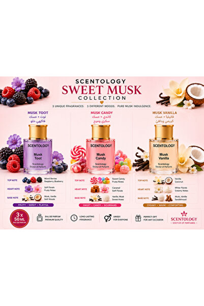 Scentology Doctor of perfums Sweet Musk Collection – 3 x 50 ml Eau de Parfum ...