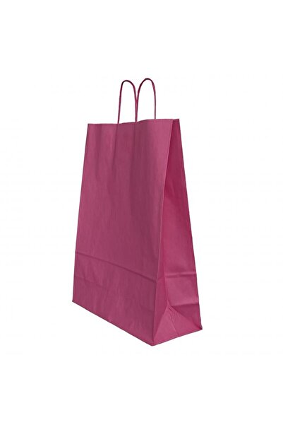 MC Micostore Punga hartie maner rasucit 22 x 10 x 31 cm roz/alb papiroti