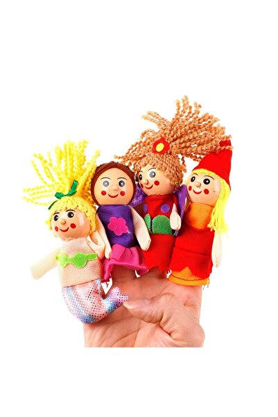 Tam12 4lü Set Parmak Kukla Bebek Çocuk Oyunu Masal Hikaye Görsel Anlatım Zeka Gelişim Sahne Oyuncağı