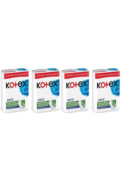 Kotex Natural Quadro Night 16Pcs X 4 = 64Pcs Set