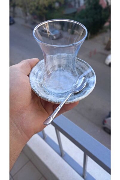 Bonna Porselen طبق شاي أخضر من سلسلة Odtol مكون من 6 قطع