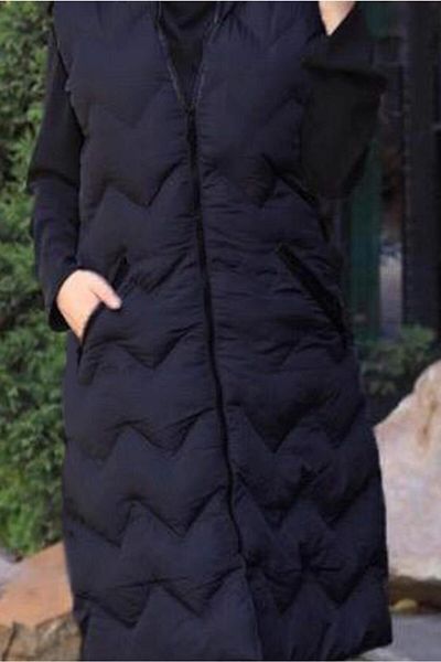 TRENDTESETTÜR Hooded Puffer Vest with Pocket Detail 0031