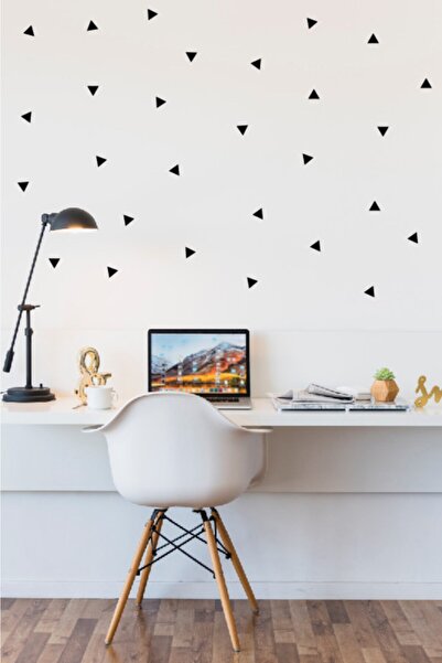Quart Aksesuar ملصق حائط مثلث لغرفة الأطفال وغرفة الدراسة 240 قطعة أسود 3 سم