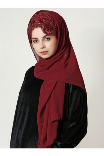 Differenza Şal Tridimensional Roşu Claret