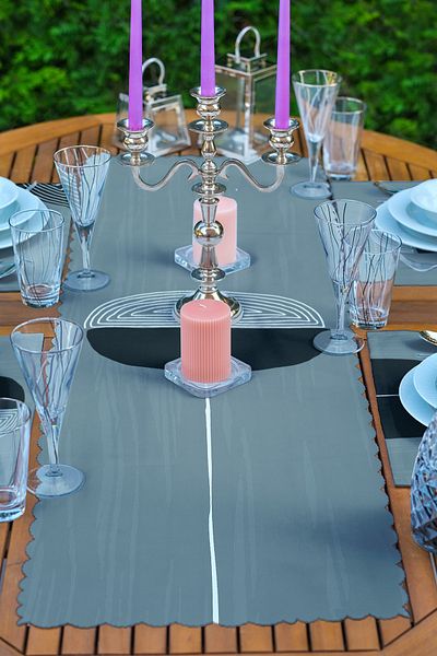 Realhomes 4+1 Light Smoked Color Onedraw Illustrated American Service & Runner Set