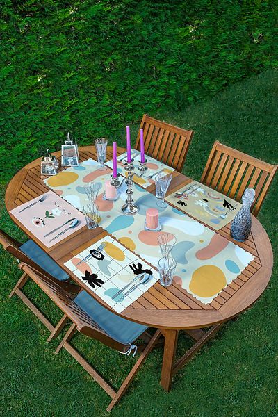Realhomes 4+1 Bohemian Designed American Service & Runner Set