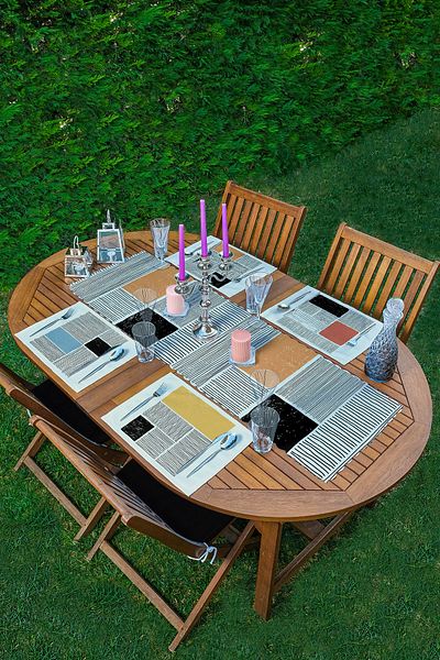 Realhomes 4+1 Dark Ivory Color Line Designed American Service & Runner Set