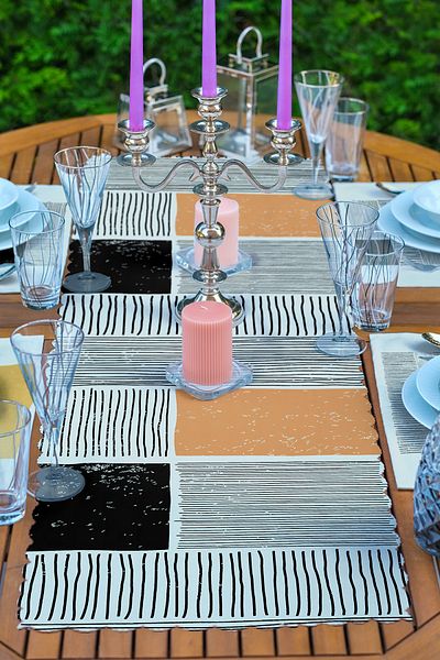 Realhomes 4+1 Dark Ivory Color Line Designed American Service & Runner Set