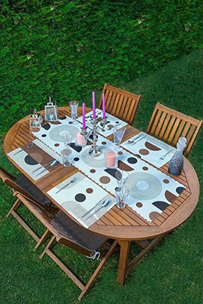 Realhomes 4+1 Special Design Scandinavian Motif American Service & Runner Set