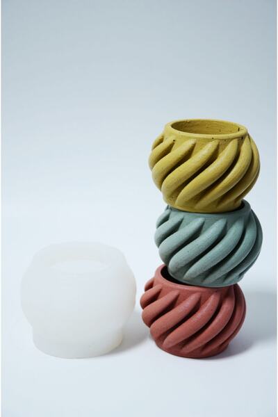 beton saksı Sarmaşık Saksı Silikon Kalıbı