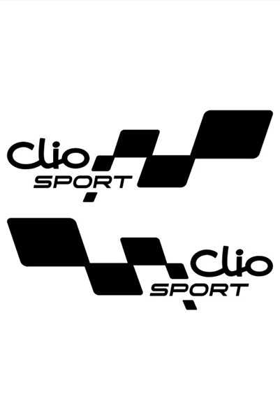 Maral Grup Renault Clio Sport Sticker, Oto Sticker Siyah 20 Cm