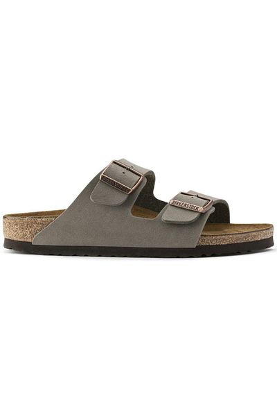Birkenstock Men's Stone Faux Leather Slippers