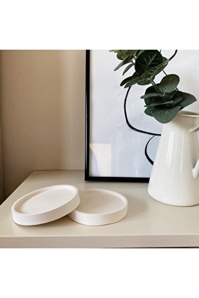 Genel Markalar Dekoratif 2'li beton bardak altlığı, mumluk ve tütsülük (kaydı...