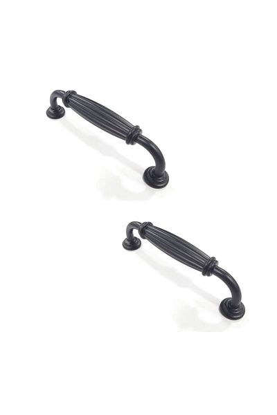 ARON (2 PCS) Kardelen Handle 96mm Black Rustic Country Kitchen Cabinet Drawer Furniture Handle
